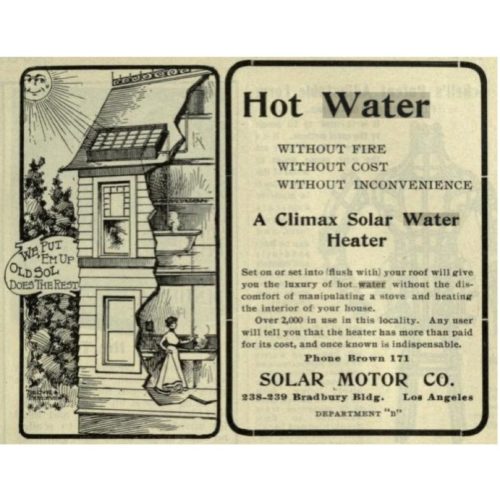 History of solar water heaters